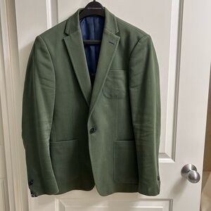 Elegant Olive Green Men's Blazer